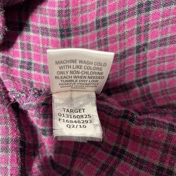 Converse One Star Women’s Plaid Button Top Size S - Long Sleeve V-Neck Casual - Picture 5 of 5